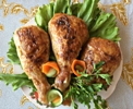 Фаршированные голени курицы с овощами Фаршированные голени курицы с овощами